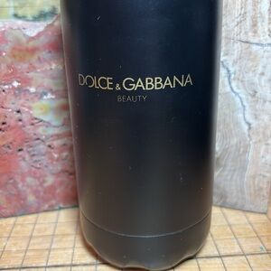 Dolce & Gabbana Beauty Thermal Bottle EUC Black Matte Gold Lettered Logo